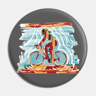 Vintage Mountain Bike Gift for Women Pin