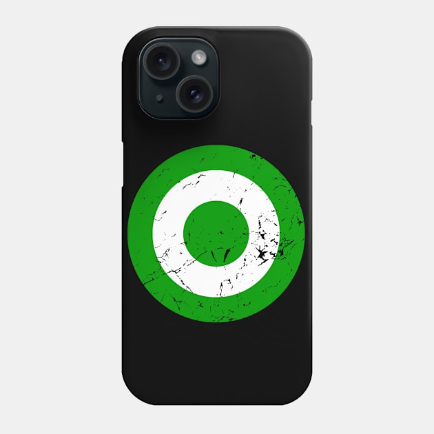 Distressed Green and White Roundel Phone Case by Alan Hogan