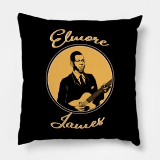 Elmore James (retro style) Pillow