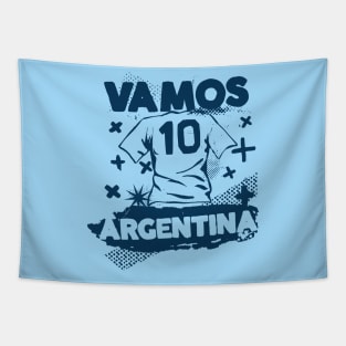 Vintage Argentinian Football // Retro Grunge Argentina Soccer Tapestry