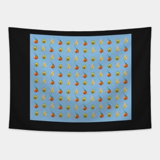 Obsession for fruits blue Tapestry