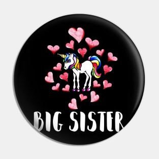 Big sister retro unicorn Pin