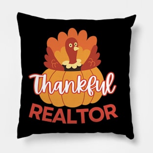 Thankful Realtor Thanksgiving Pillow