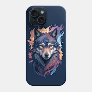 Wolf's Visage: Nocturnal Elegance Phone Case