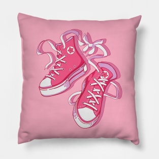 The cute pink shoes Pillow