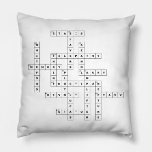 (1966WOP) Crossword pattern with words from a famous 1966 science fiction book. Pillow