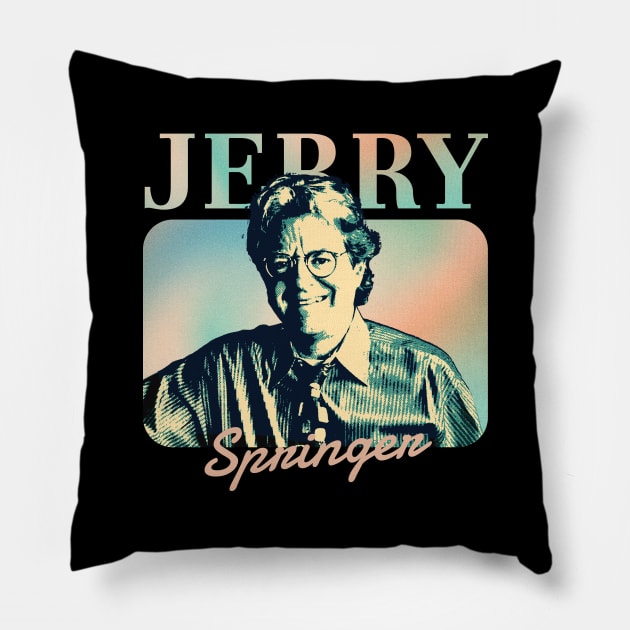 Jerry springer vintage Pillow by podni cheear