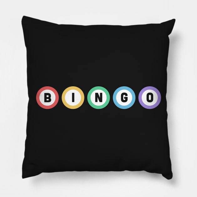 BINGO - Bingo Balls Pillow by MeatMan