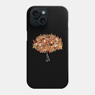 Forest Umbrella Design with Mushrooms, Leaves, Rosehips, and Hazelnuts Phone Case