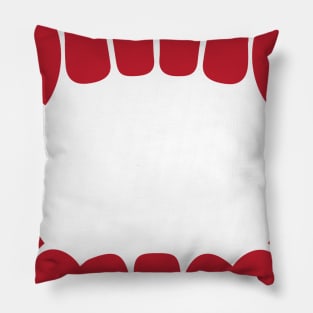 scary teeth face mask Pillow