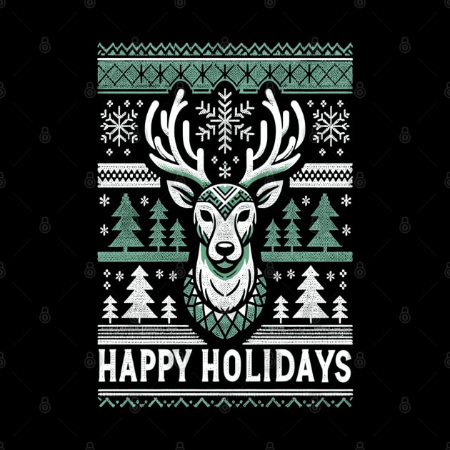 Geometric Reindeer Festive by WEARWORLD