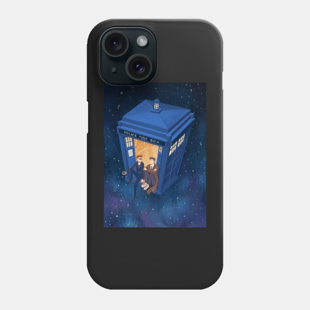 David Tennant and Space Phone Case by illustore