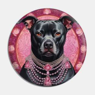 Royal Black Staffy Pin