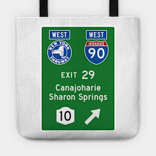 New York Thruway Westbound Exit 29: Canajoharie Sharon Springs Rte 30A Tote