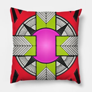 Hot pink circle the center of the world Pillow