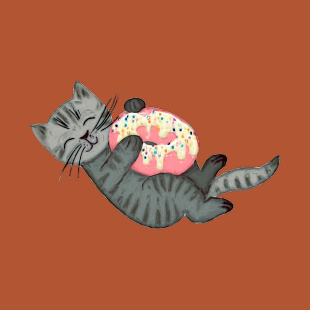 Kitten Loves Donuts by micklyn