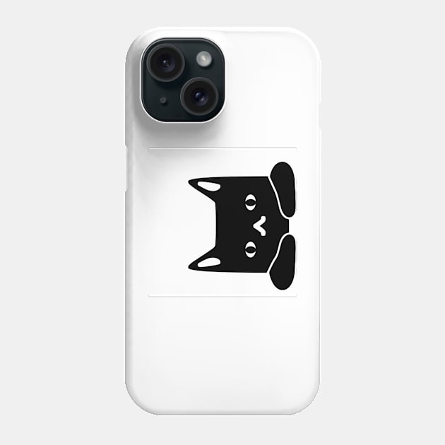 Black cat from right side Phone Case by Maroon55