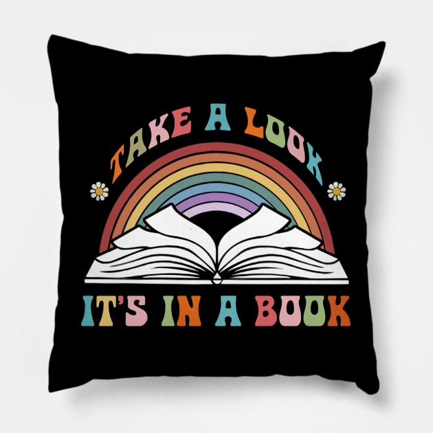 Take A Look It’s In A Book Pillow by binding classroom