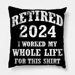Retired 2022 Retirement Humor Funny Pillow