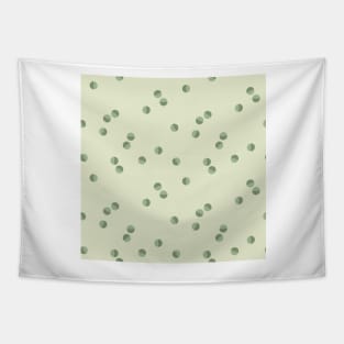 Scattered Dots Minimalist Geometric Pattern - Garden Green Tapestry