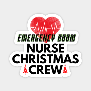Emergency Room Nurse Christmas Crew Magnet