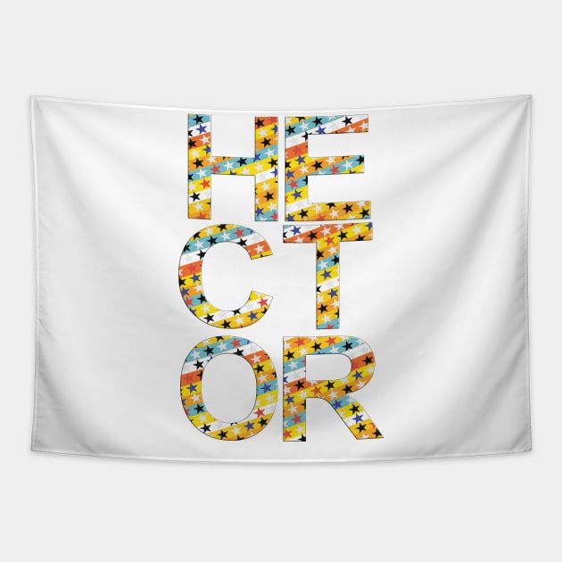 Hector, name, typography Tapestry by Furashop