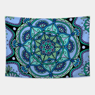 Blue Mandala Tapestry