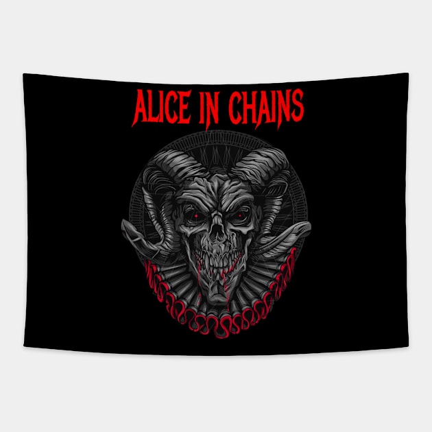 IN CHAINS BAND Tapestry by Angelic Cyberpunk