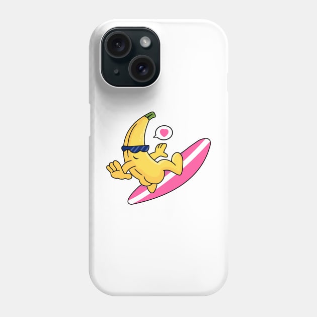 Crazy surfing banana to valentine day! Phone Case by Anime Meme's
