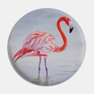 Pink Flamingo painting Pin