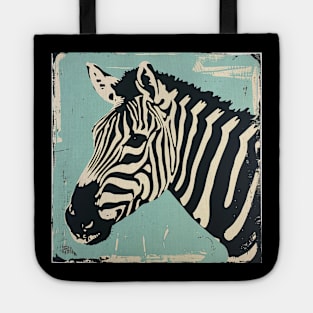 Zebra in retro vintage aesthetic Tote