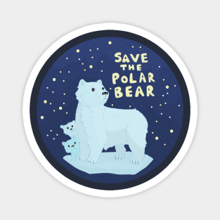 Save the polar bear Magnet