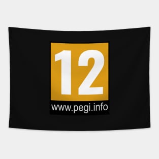 Videogame Label Pegi 12 Tapestry