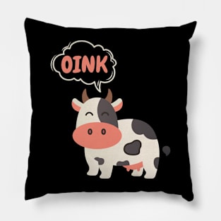 cow says oink Pillow