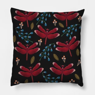 red dragonflies Pillow