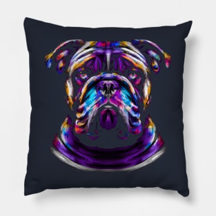 Olde English Bulldogge Ink Painting Pillow