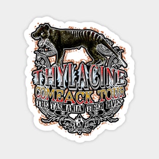 Thylacine Comeback Tour The Tasmanian Tiger Lives Vintage Magnet