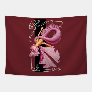 Pink japanese mermaid Tapestry