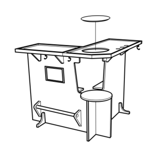 Limited Edition Exclusive Portable Knock Down Wet Bar Portable