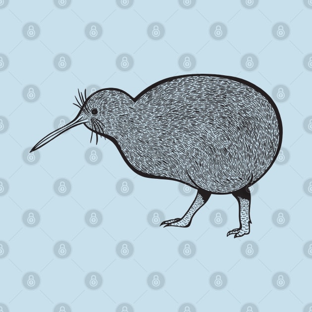 Kiwi Bird - hand drawn animal design for bird lovers by Green Paladin