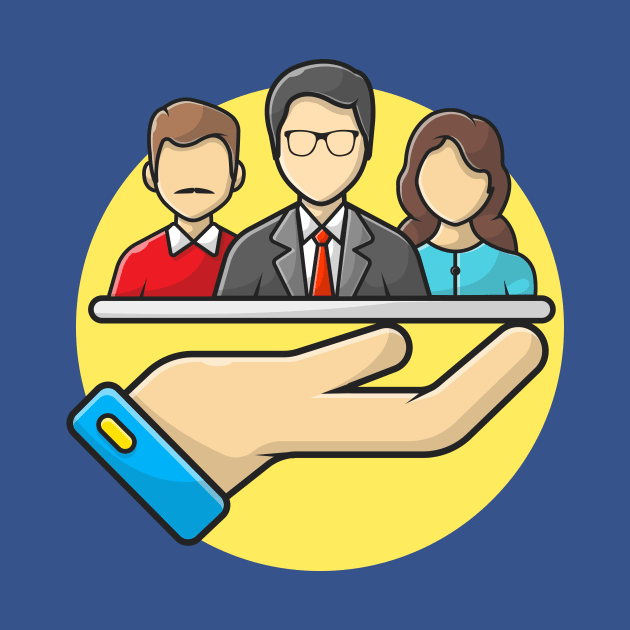 Cute Teamwork Cartoon Vector Icon Illustration (2) by Catalyst Labs