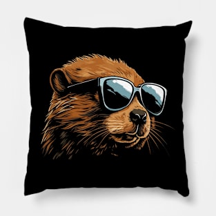 Beaver Sunglasses Pillow