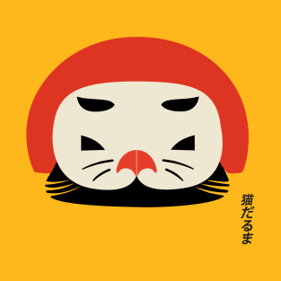 Graphic Design Daruma Cat T-Shirt