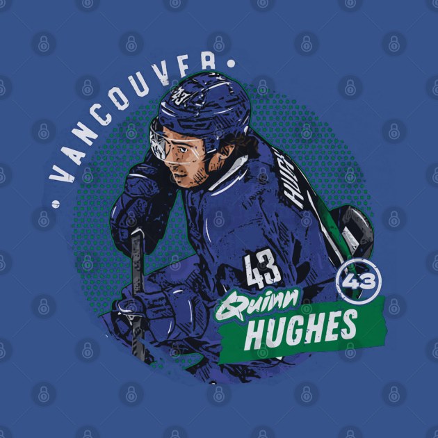 Quinn Hughes Vancouver Dots by artbygonzalez