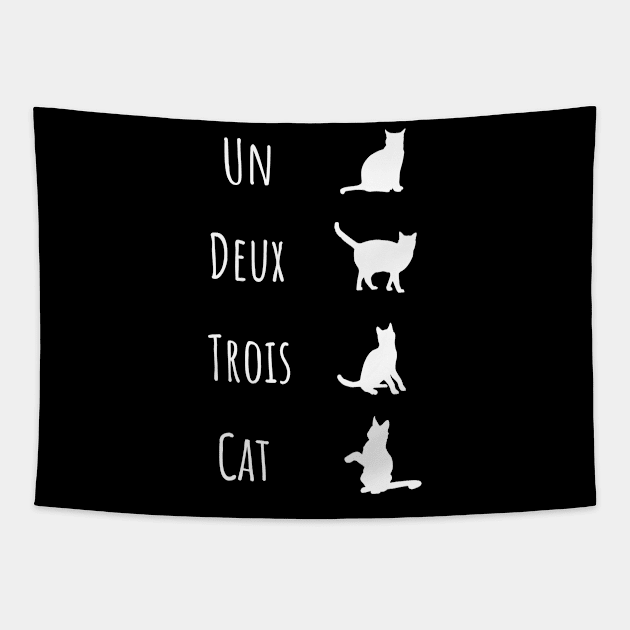 Un Deux Trois Cat Tapestry by Sloth Station