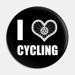 I Love Cycling Cool Gift For Cyclist Pin