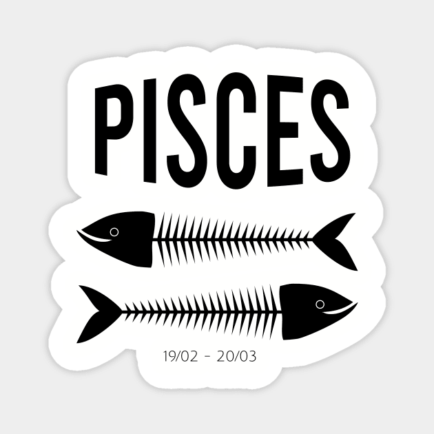 Pisces zodiac sign Magnet by cypryanus