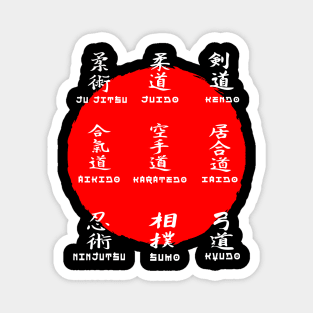 Martial arts sport Japan Japanese kanji words character 225 Magnet