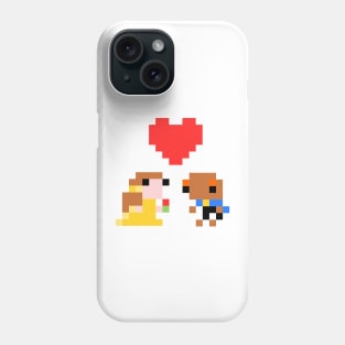Beauty and the pixelated beast Phone Case