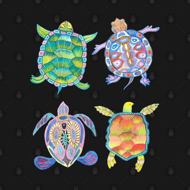 Sea turtles tropical theme by andreeadumez